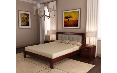 Кровать деревянная Неаполь 160х200 с мягким изголовьем ArtWood